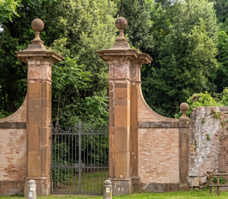 Restauro del portale de “barberi” di Villa Aldobrandini